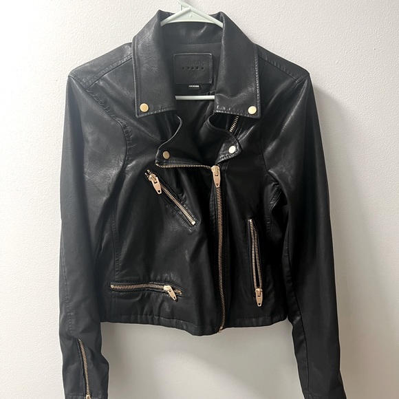 Blank NYC Jackets & Coats Nwot Blank Nyc Black Leather Biker Jacket